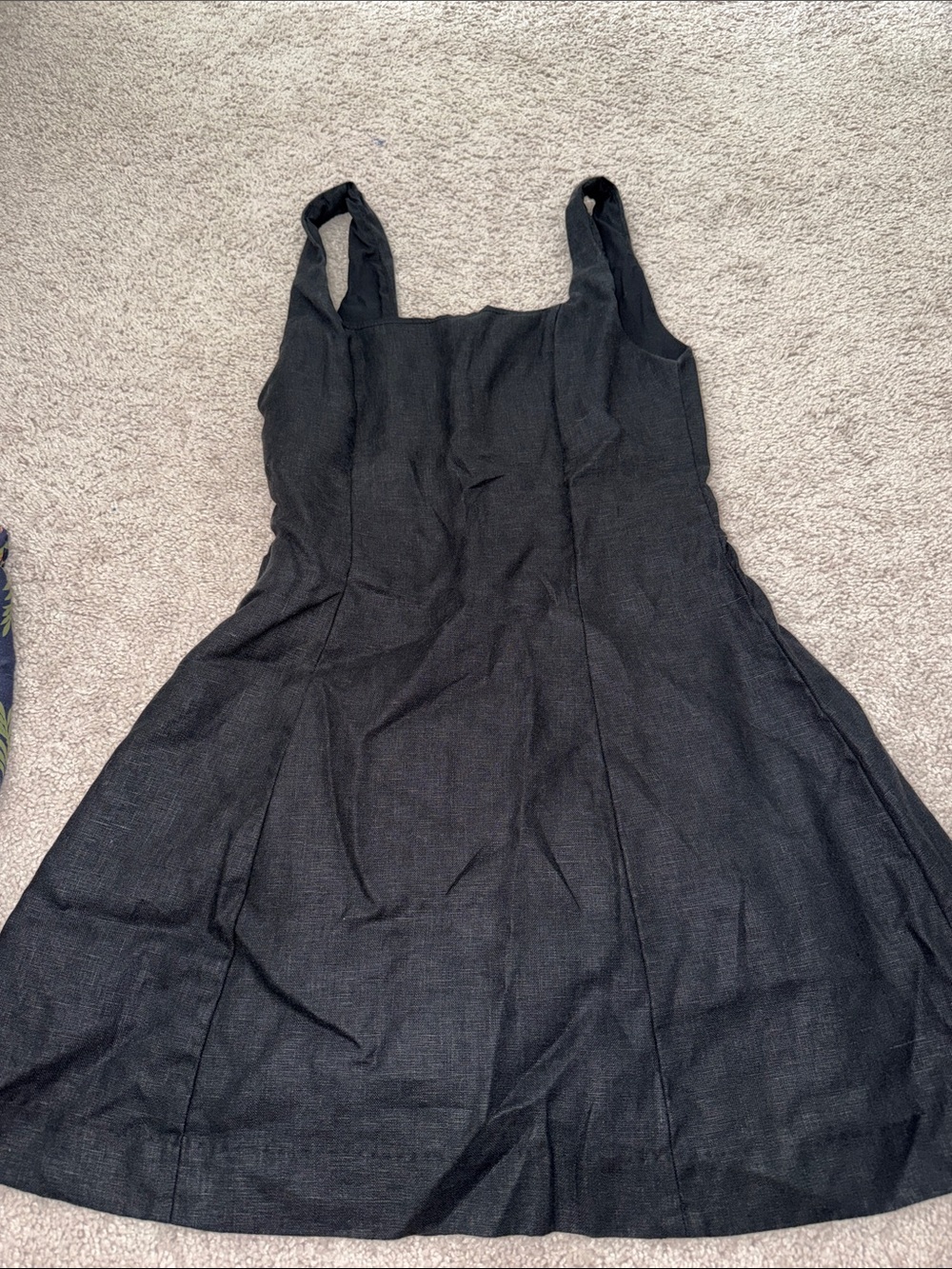 Faithfull the Brand Felice square neck Mini Dress in Black 6 - Picture 3 of 8